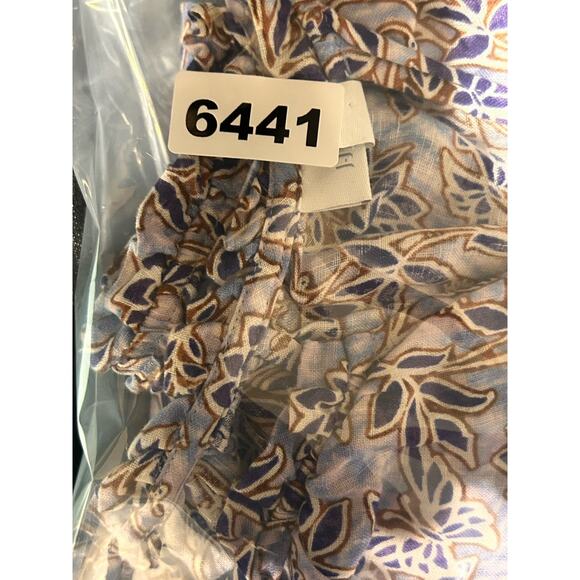 J Jill Womens Love Linen Floral Flower Print 3/4 Sleeve Button Back Tunic XL - Picture 7 of 7